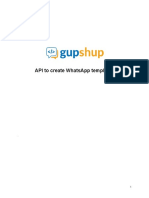 API For Template Creation - Gupshup