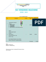MKIV Vending Machine Price List