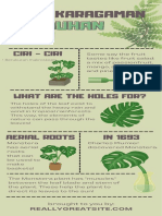Green & Brown Monstera Plant Fun Facts Data Infographic