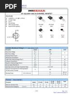 Datasheet MOSFET 2N60