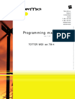 TOTTER MIDI TM-4 Programming Manual