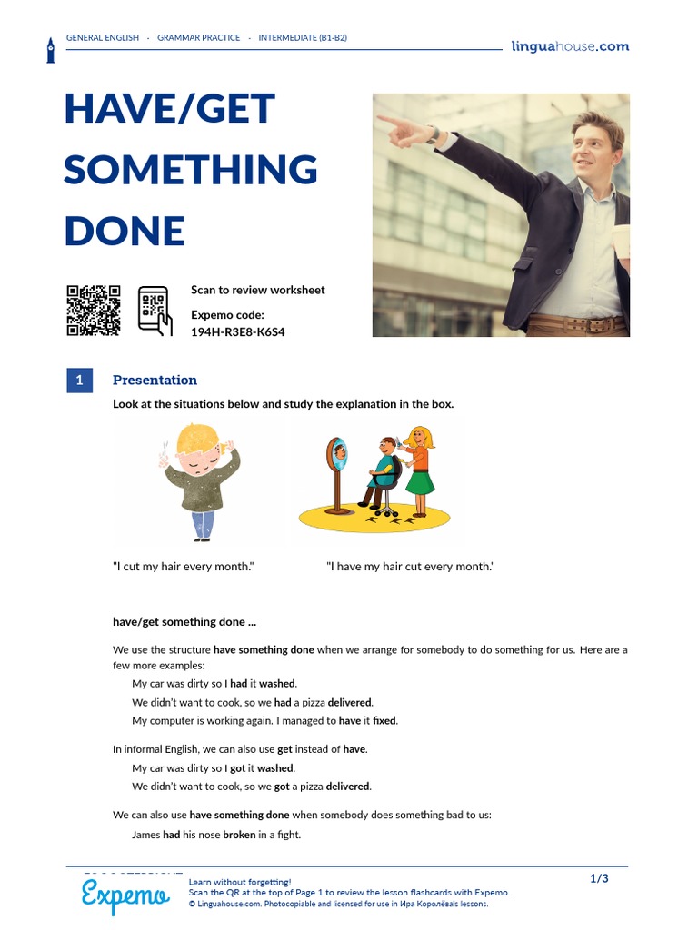 Have Get Something Done British English Student | PDF | Linguistics