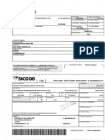 Recibo de pagamento de material de construção