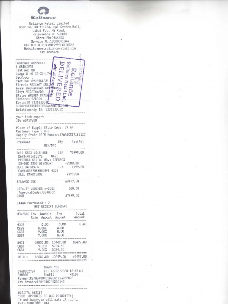 Reliance Digital PDF