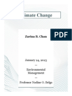 Climate Change: Zarina B. Chan