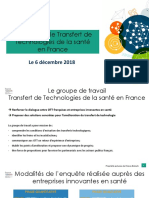 181206 Enquête France Biotech Transfert Technologies en Santé