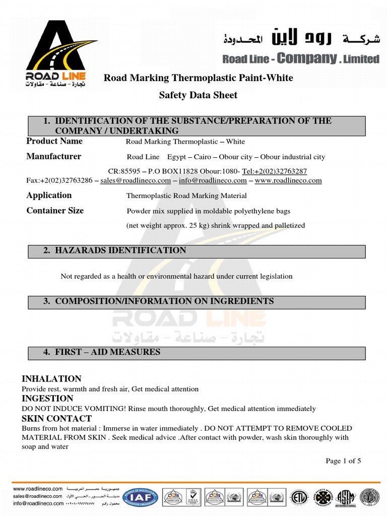 MSDS Thermoplastic PDF Occupational Safety And Health Safety