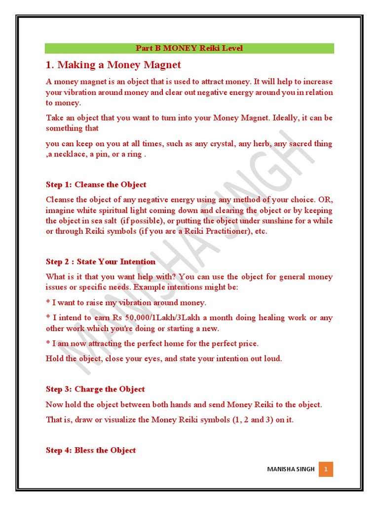 （セール）開催中 人気ブランドも続々プライス L1 Reiki Money Part Reiki | PDF | Manisha B ビジネス・経済