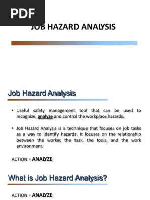 JOB HAZARD ANALYSIS