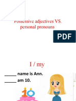 Possessive Adjectives or Personal Pronouns Grammar Drills 82344