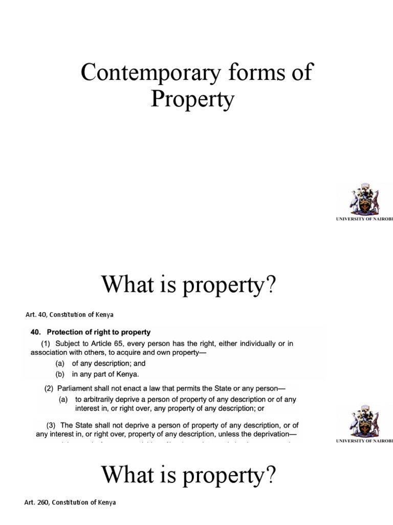 Contemporary Property Forms Explained | PDF | Property | Intellectual ...