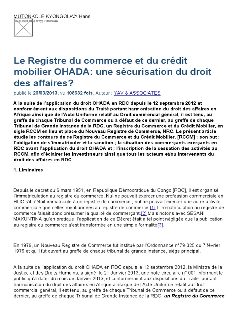 RCCM | PDF | Business | Commerce