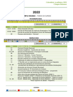 Calendário Acadêmico 2022 Câmpus Inhumas