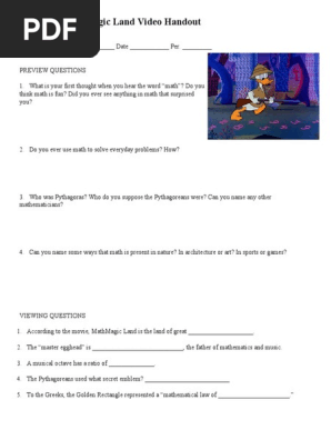Donald in Mathmagic Land Video Handout | PDF | Mathematics | Science