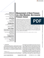 Measurement of Blood Pressure Via A Skin-Mounted, Non-Invasive Pressure Sensor