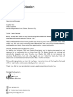 RDiccion Resign Letter