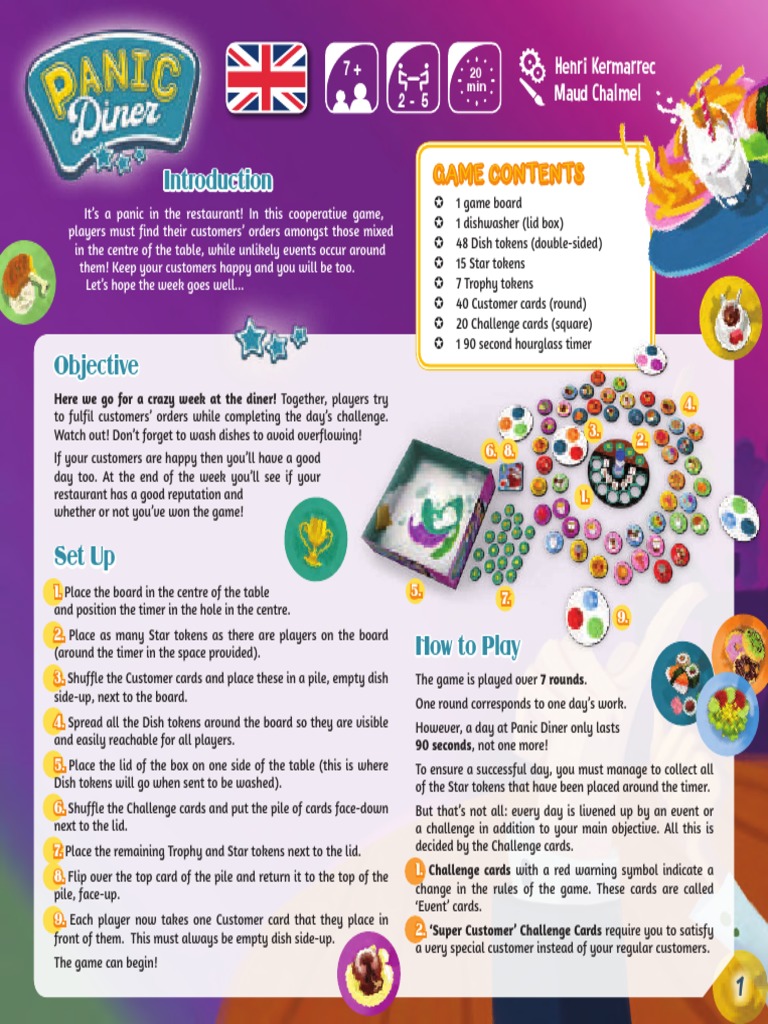 Panic at the Diner A Cooperative Game of Fulfilling Orders Against the