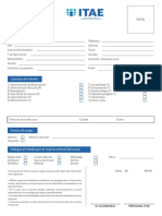 Ficha de Inscripción Itae