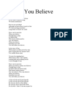 When You Believe Lyrics - Powerful Message of Faith and Hope