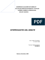 Interrogantes Del Debate