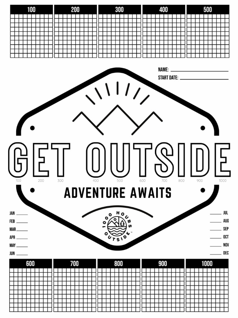 Get Outside 2022 1000 Hours Outside Tracker - 1681429756