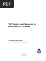 des Das Argamassas de Revestimento 2008