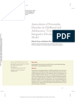 Antecedents of Personality Disorder in Childhood and Adolescence