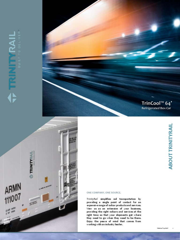 Trinity 64 Refrigerated BoxCar Brochure | PDF | Refrigeration ...
