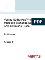 Veritas NetBackup or Microsoft Exchange Server Administrator Guide 8.1