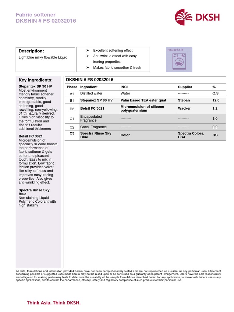 Fabric Softener PDF Materials Chemistry