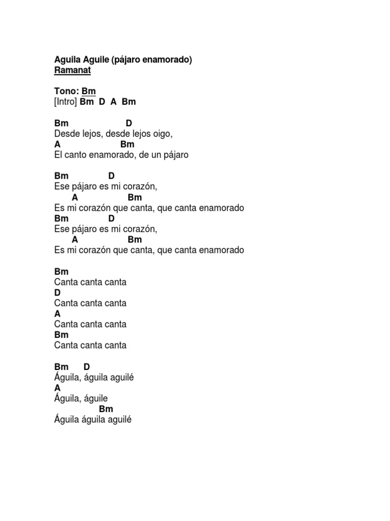 Aguila Aguile Pajaro Enamorado PDF