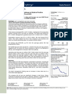 Bookings Accelerate Continues To Guide To Positive Operating Cash Flow in Fiscal 2010