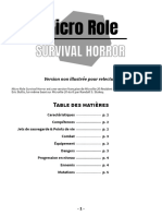 Micro Role Survival Horor - Version non illustrée pour relecture