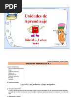 Sesiones de Aprendizaje para Inicial 3 Años | PDF | Aprendizaje | Salón ...