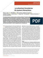 Planetary Boundaries Interaction 2019