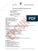 ESTRUCTURA DEL INFORME DE TESIS