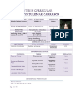 Curriculum Keinelys Zulimar Carrasco