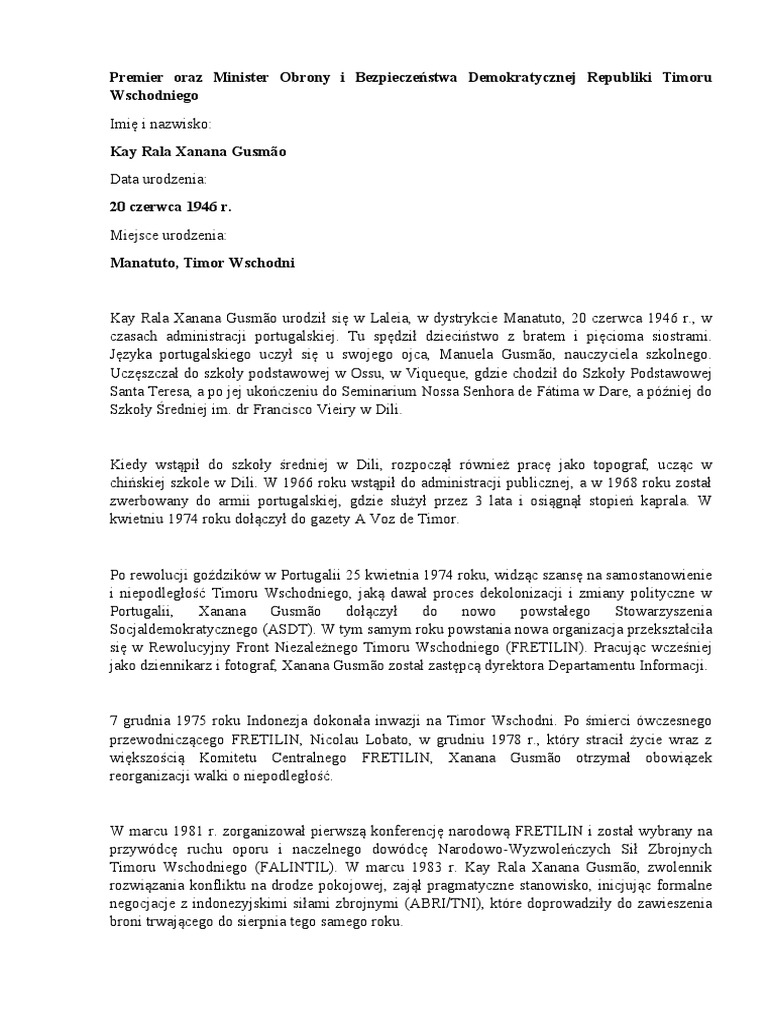 Kay Rala Xanana Gusmão PDF