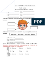 Cuestionaro para El EXAMEN de Ingles 2do Quimestre CUARTO