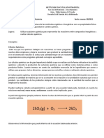 Guía Taller Química 11º Calculos Quimicos