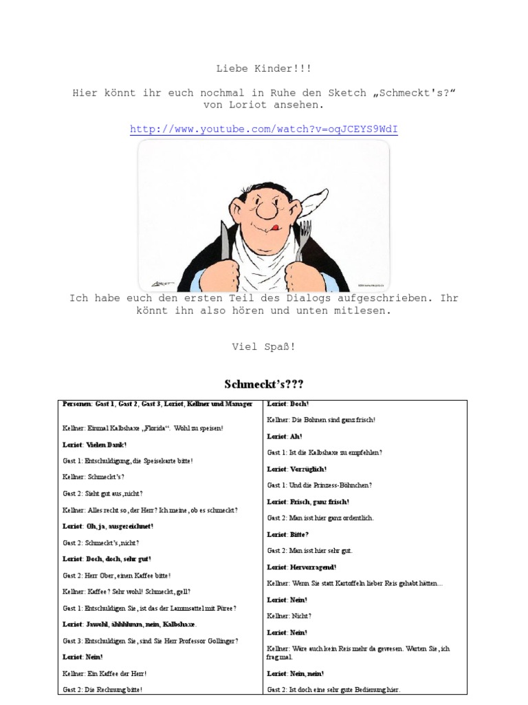 Loriot Schmeckts PDF