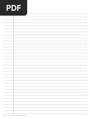 Lined Paper College Ruled