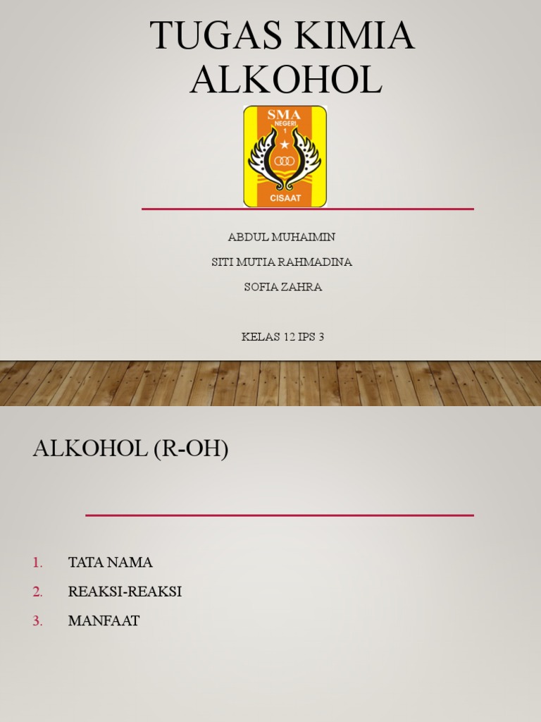 Alkohol Ppt Pdf