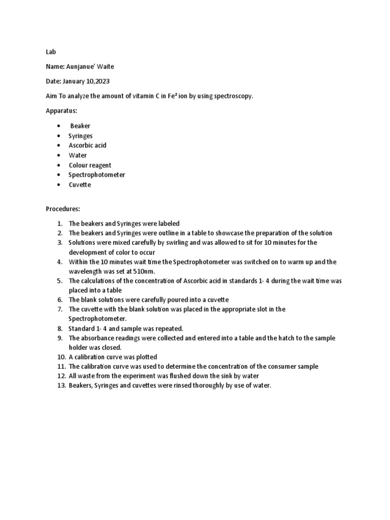 Spectrophotometer PDF Spectrophotometry Absorbance