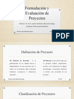 Presentación Introducción Formulación y Evaluación de Proyectos