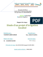 Etude D'un Projet D'irrigation Localisé: Rapport de Stage