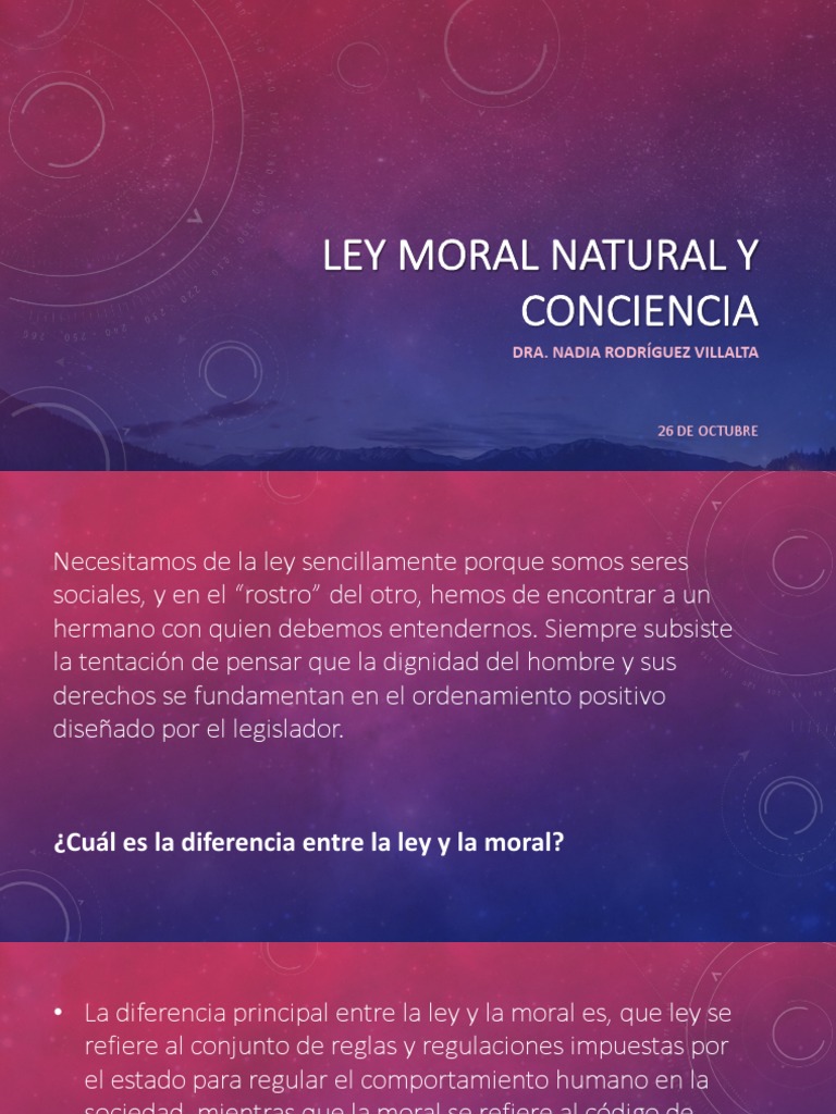 Ley Moral Natural y Conciencia Humana | PDF | Moralidad | La Ley natural