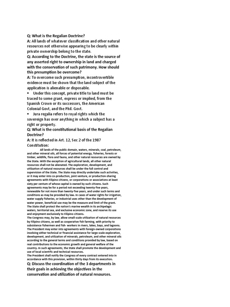 Regalian Doctrine PDF Title (Property) In Rem Jurisdiction