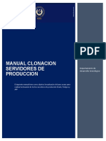 Manual Clonacion Servidores de Produccion