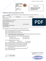 OSCA Form No. 3 Complaint Form